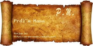 Prém Masa névjegykártya